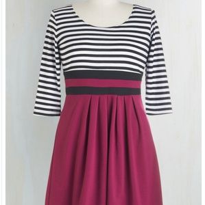 Modcloth "Literary Luncheon" Dress in Berry